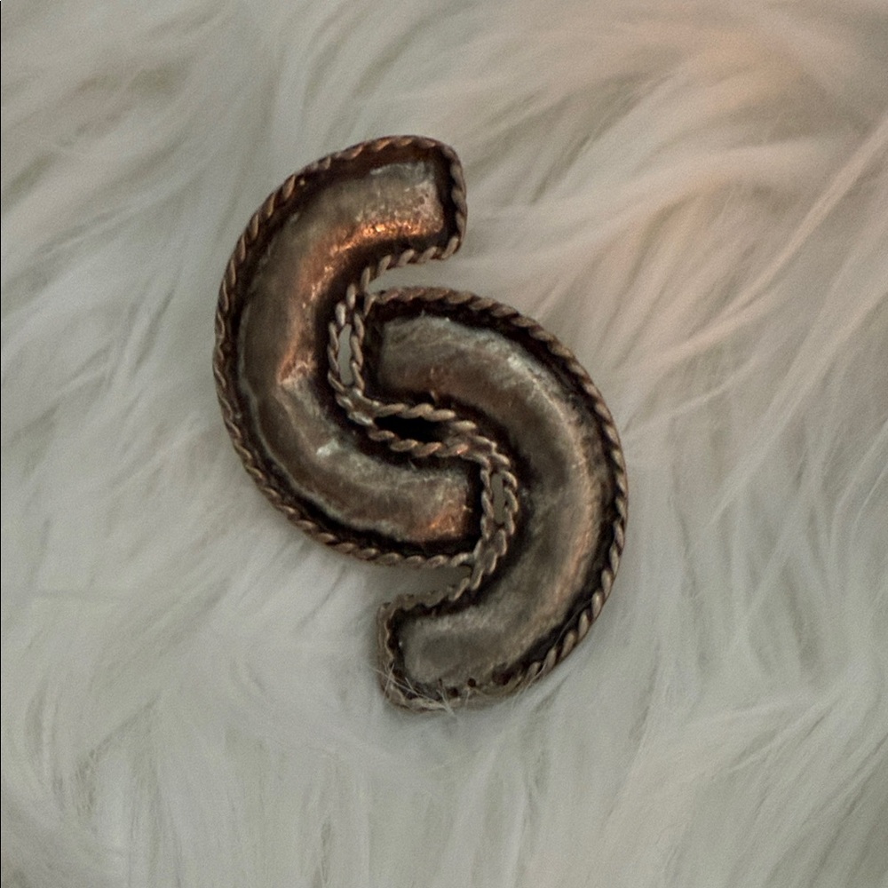 Vintage Silver-Tone Adjustable Ring